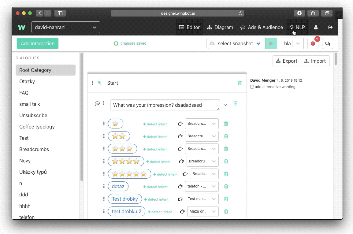 Exporting NLP