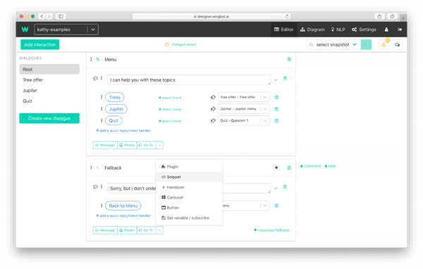 Chance to correct answer - Wingbot Chatbot Framework Documentation